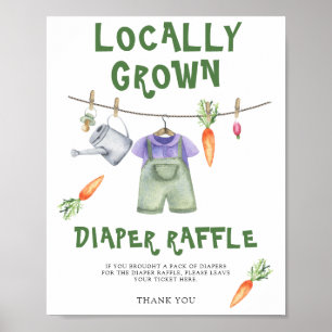 Poster chá de bebê no mercado de agricultores - sorteio d