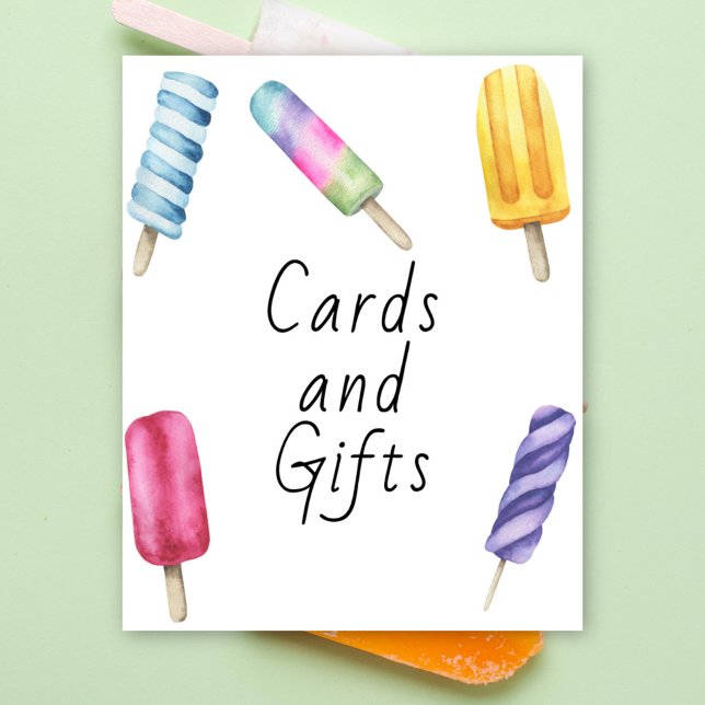 Poster Chá de bebê Popsicle - cartões e presentes (Criador carregado)