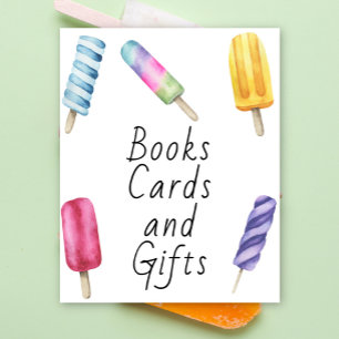 Poster Chá de bebê Popsicle - livros, cartões e presentes