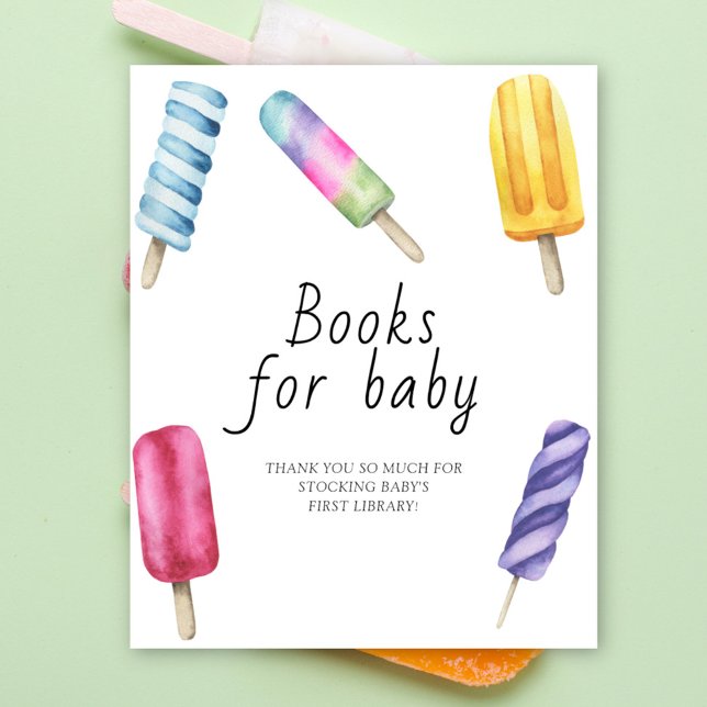 Poster Chá de bebê Popsicle - livros para bebê pôster (Criador carregado)
