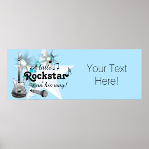 Poster Chá de Bebê Rock Star