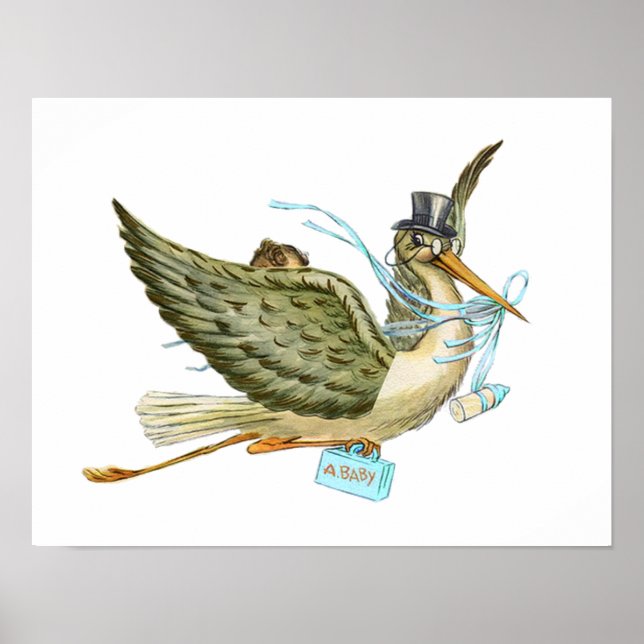 PÓSTER CHÁ DE BEBÊ STORK (Frente)