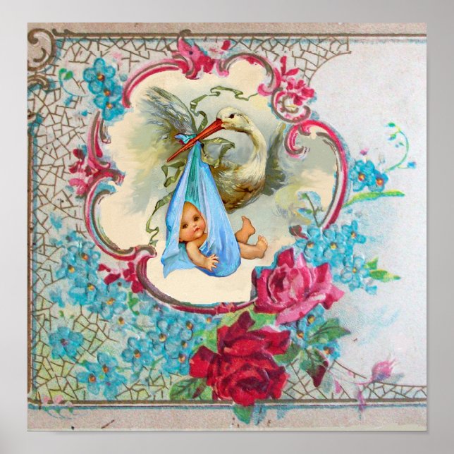 POSTER CHÁ DE BEBÊ STORK (Frente)