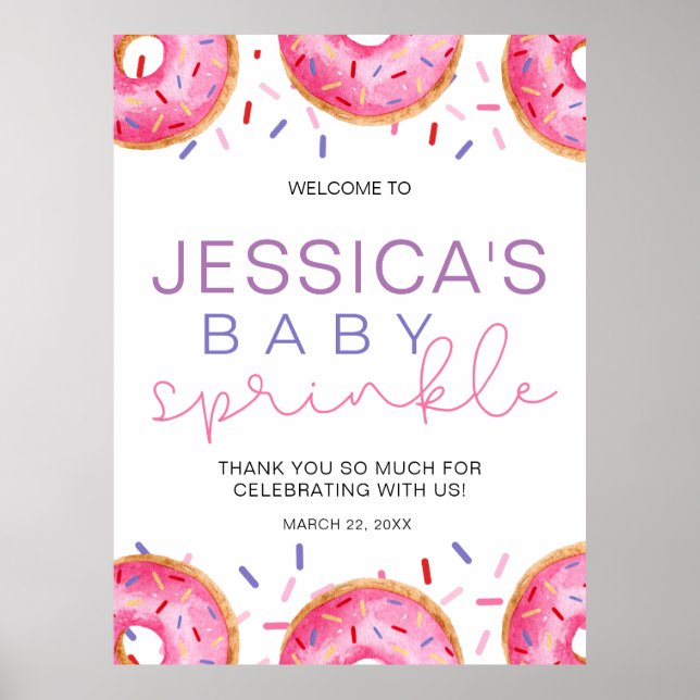 Poster Chá de borboleta de Rosquinhas de Aquarela (Frente)