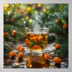 Poster Chá de ervas a vapor