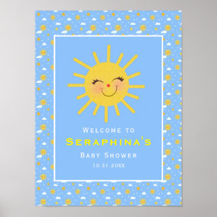 Poster Chá de fraldas Amarelo Amarelo Amarelo Sorridente
