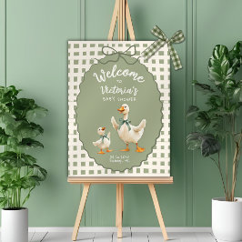 Poster Chá de fraldas Arco bobo Goose Gingham