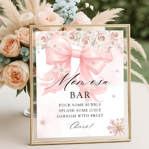 Poster Chá de fraldas Arco de inverno Mãe-Bar