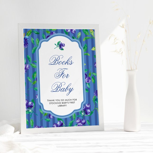 Poster Chá de fraldas Berry Sweet Blueberry (Criador carregado)