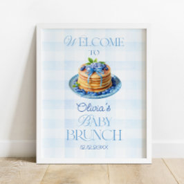 Poster Chá de fraldas Blueberry Baby Brunch