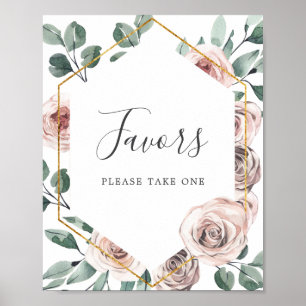 Poster Chá de fraldas Boho Rosa Favorece Sinal