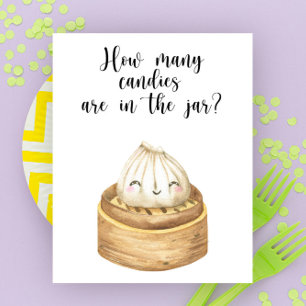 Poster Chá de fraldas chinês de bolos - quantas doces