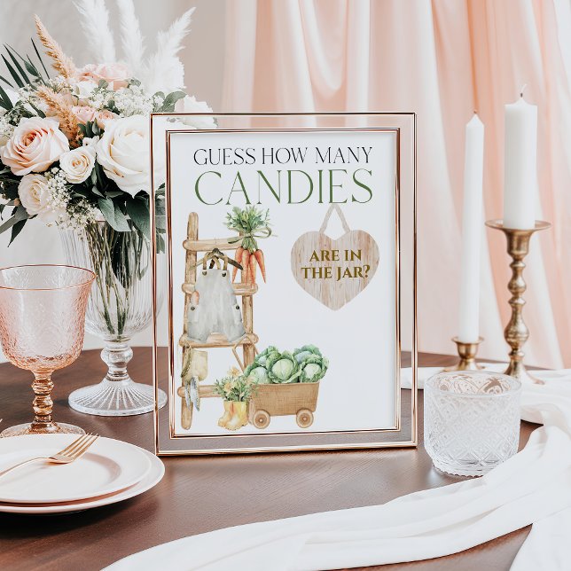 Poster Chá de fraldas Crescido Localmente Quantas Candies (Criador carregado)