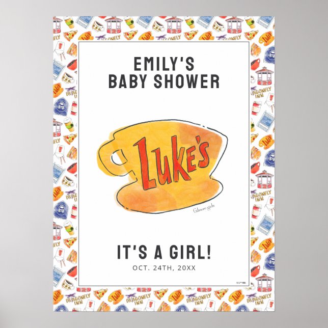 Poster Chá de fraldas da Gilmore Girl (Frente)