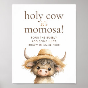 Poster Chá de fraldas da Santa Vaca Momosa