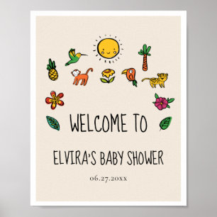 Poster Chá de fraldas da selva tropical