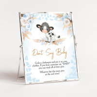 Chá de fraldas da vaca azul não diga amor