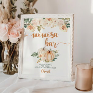 Poster Chá de fraldas de abóbora Bar Momosa