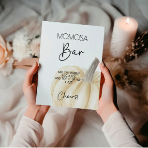 Poster Chá de fraldas de abóbora Bar Momosa