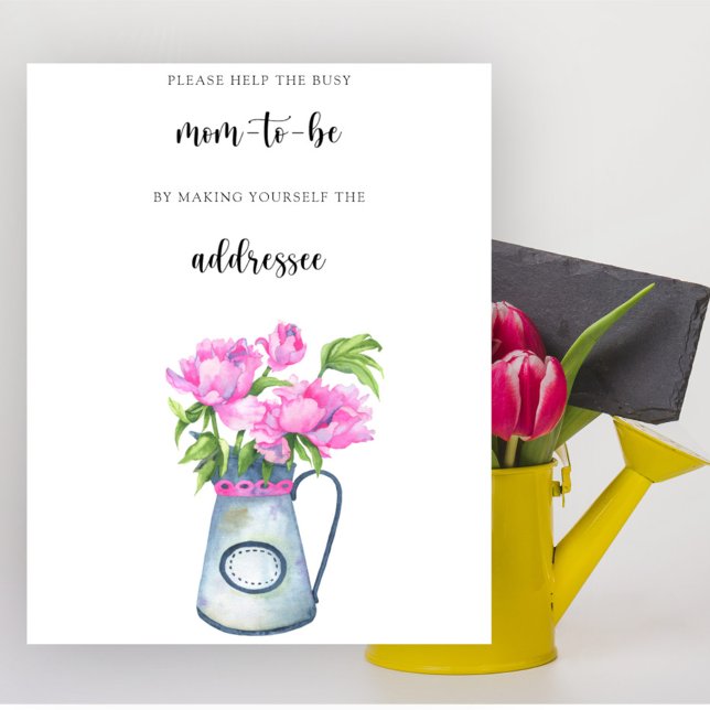 Poster Chá de fraldas de Aquarela - Ajude a futura mãe oc (Criador carregado)