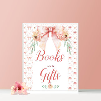 Poster Chá de fraldas de Arco Coquette Books and Gifts Po