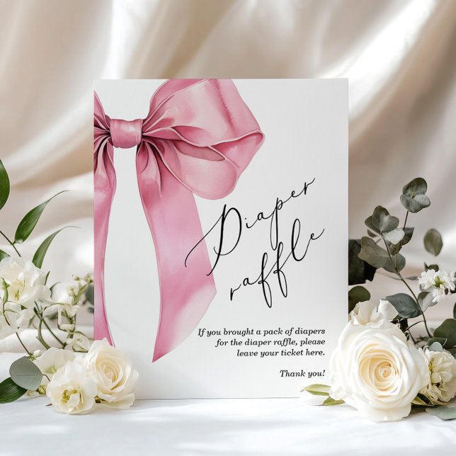 Poster chá de fraldas de Arco rosa-fralda (Criador carregado)