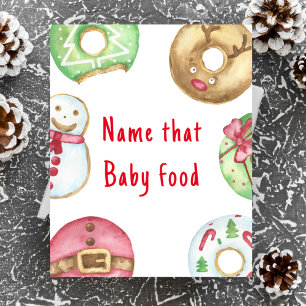 Poster Chá de fraldas de biscoitos de Natal Nomeie essa c
