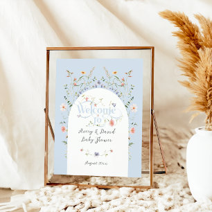 Poster Chá de fraldas de Bloqueio de Blue Boy