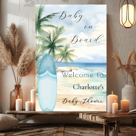 Poster Chá de fraldas de boas-vindas da prancha de Consel