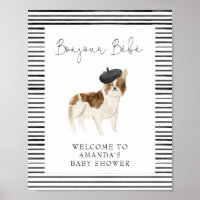 Chá de fraldas de Boas-vindas do Buldogue Francês