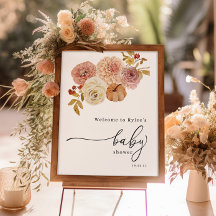 Chá de fraldas de Boho Autumn Pumpkin Girl