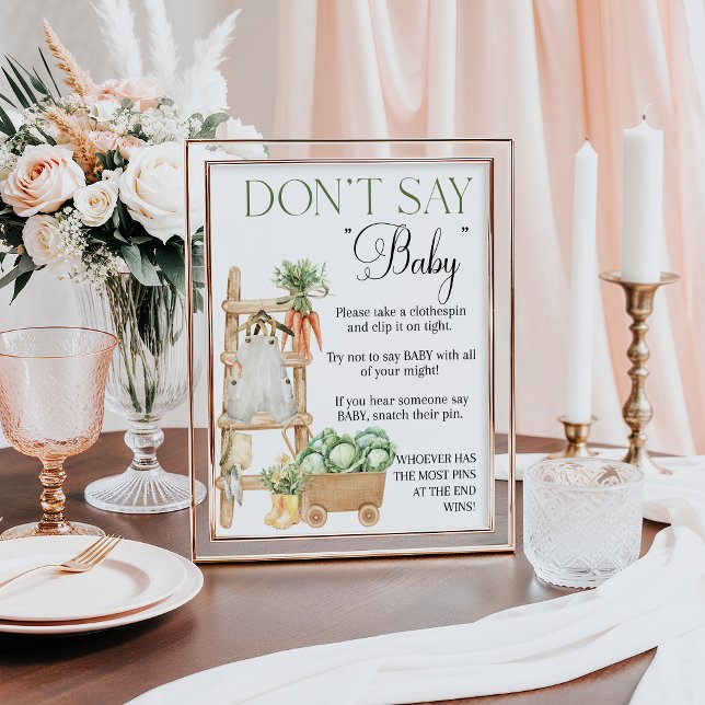 Poster Chá de fraldas de Boho para o Mercado de Agriculto (Criador carregado)