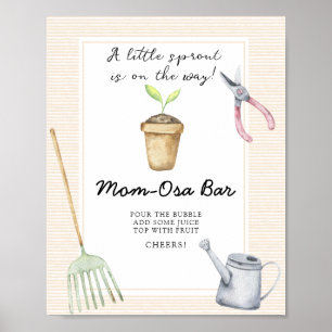 Poster Chá de fraldas de broto - bar Momosa