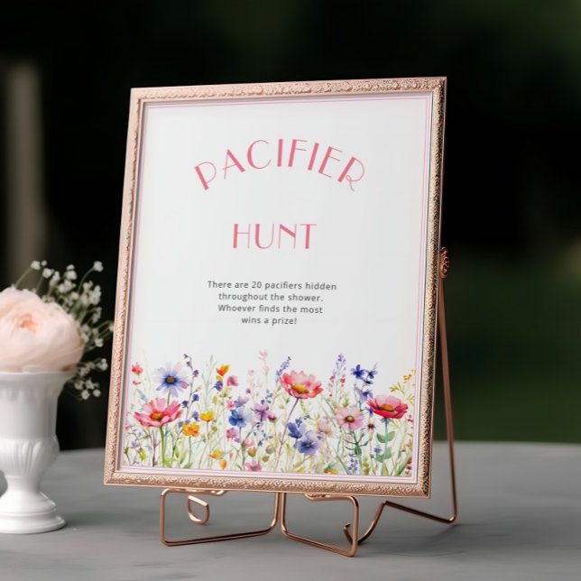 Poster Chá de fraldas de Caça Pacificadora de Flores Selv (Criador carregado)