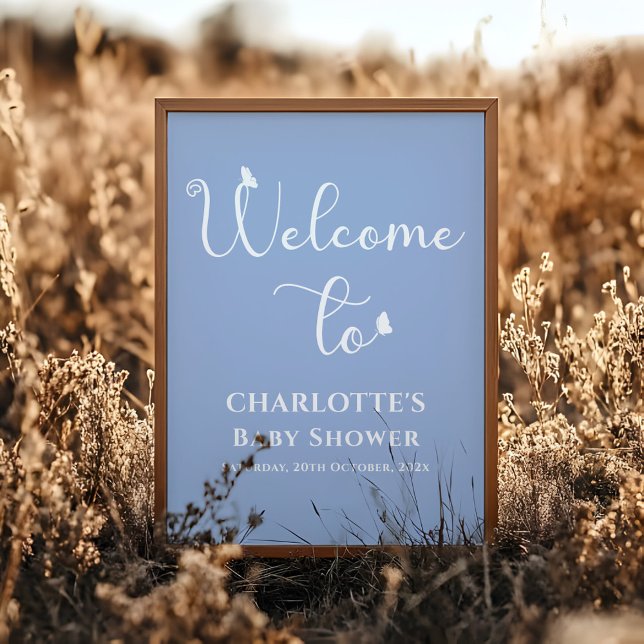 Poster Chá de fraldas de caligrafia moderna (Criador carregado)