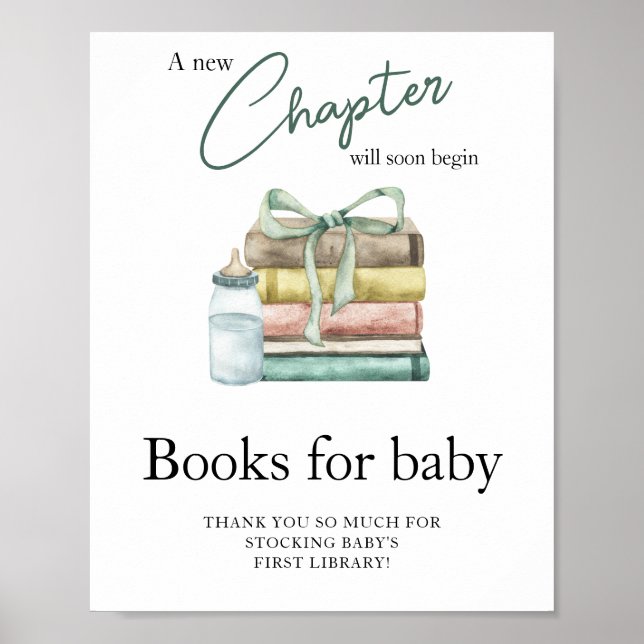 Poster Chá de fraldas de Capítulo de Aquarela - Livros pa (Frente)
