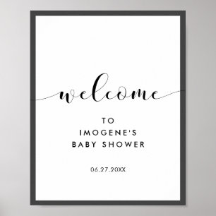 Poster Chá de fraldas de chic Elegante bem-vindo