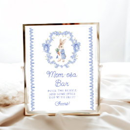 Poster Chá de fraldas de Coelho de Peter Bonito Bar de Mã