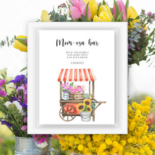 Poster chá de fraldas de flores cultivadas localmente - b