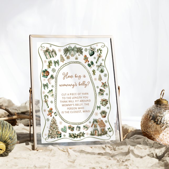 Poster Chá de fraldas de inverno como grande é a Mamãe (Criador carregado)