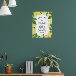 Poster Chá de fraldas de limão