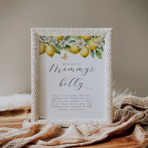 Poster Chá de fraldas de limão de verão como grande é a b