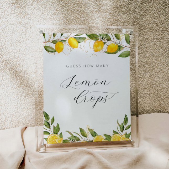 Poster Chá de fraldas De Limão De Verão Quantas Gotas De  (Criador carregado)