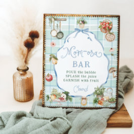 Poster Chá de fraldas de mercado para agricultores Bar Mã