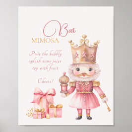 Poster Chá de fraldas de Natal Nutcracker Mimosa Bar