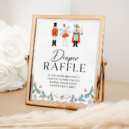 Poster Chá de fraldas de Natal Raffle Fralda Nutcracker