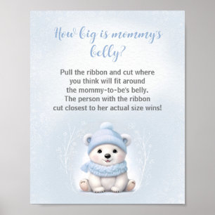 Poster Chá de fraldas De Quão Grande É O Jogo Da Mamãe