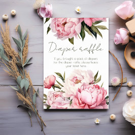 Poster Chá de fraldas de ripas de fralda de peões Elegant