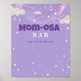 Poster Chá de fraldas de Sonho Roxo Bar Mãe-Oosa