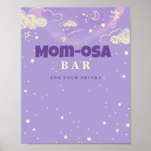 Poster Chá de fraldas de Sonho Roxo Bar Mãe-Oosa